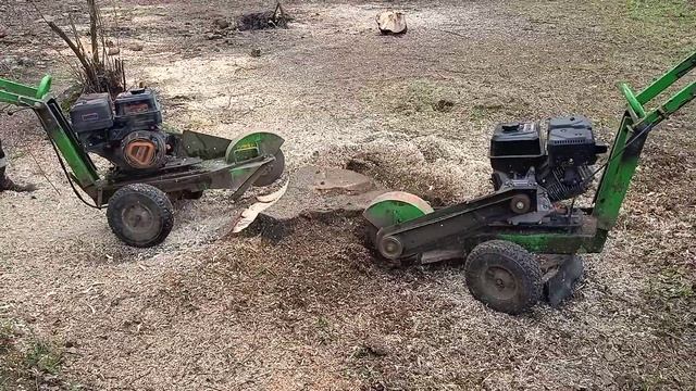 Удаление пней пнедробилкой в Подмосковье