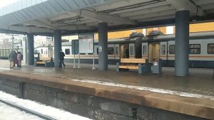 ЭП2Д-0045 ЦППК Перекраска Наше Подмосковье На станции Тушинская