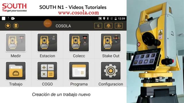 5.- Estación Total SOUTH N1 - Creación de trabajo nuevo - COSOLA смотреть онлайн