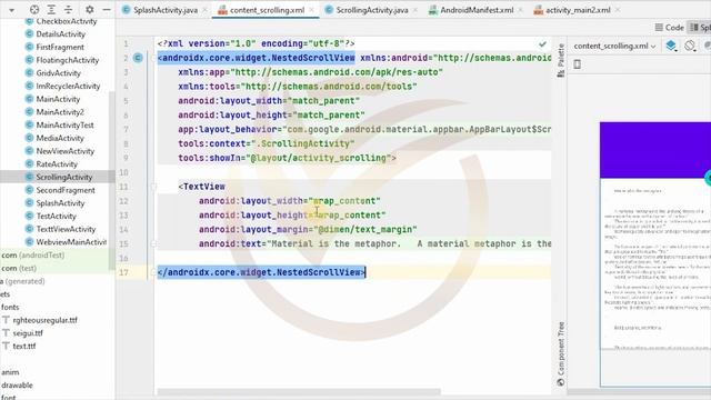 Android Studio Tutorial: How to work with Scrolling Activity in Android | #learnvibes #androiddev