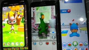 Talking Pierre VS Talking Hare VS Talking Pocoyo 2 echo