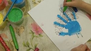 Нарисуй зверушку с помощью ладошек и ступней ЧЕЛЛЕНДЖ
