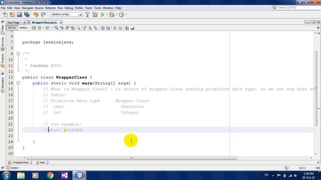 How to Wrapper Class in Java Netbeans