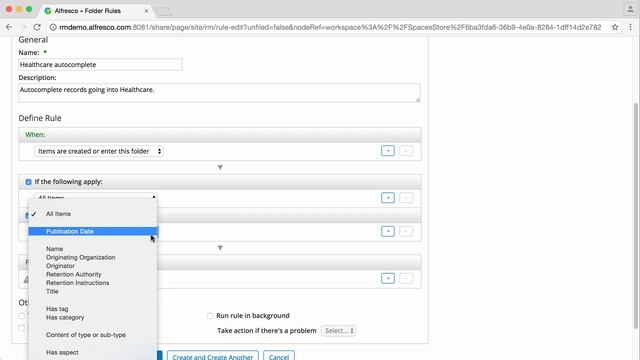 Alfresco Governance Services 2.6 - Automate the file plan
