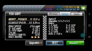 Drag Racing tune for Koenigsegg Agera r Level 8 11.929