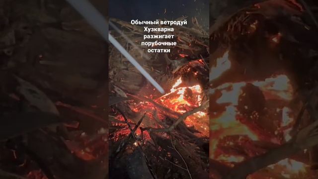 Как разжигать порубочные остатки ? Ветродуй Хузкварна вам поможет#мульчер #мульчерexpert