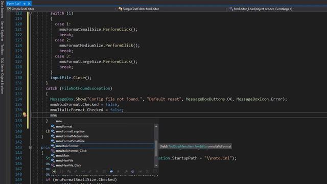 C# Projects for Beginners: Creating Text Editor 16/16