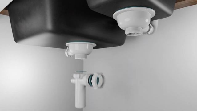 Эталонные сифоны для разноуровневых кухонных моек с двумя чашами. смотреть онлайн