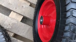 Широкое надувное колесо тачек 400*125 мм (16*6.50-8)