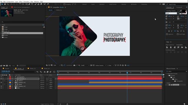 Динамическое слайд-шоу с фотографиями в After Effects