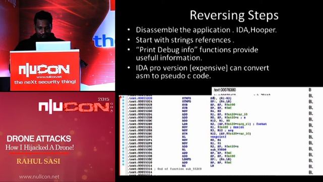 nullcon Goa 2015: Drone Attacks How I hijacked a drone by Rahul Sasi