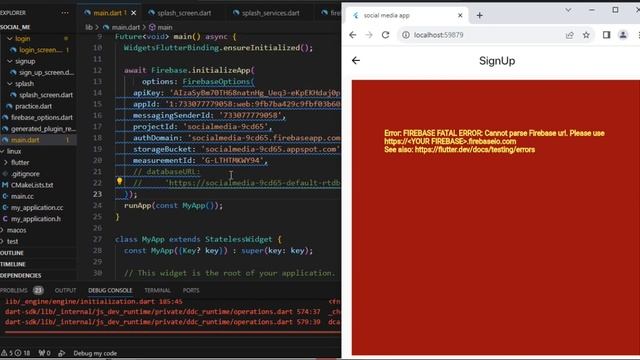Error: FIREBASE FATAL ERROR: Cannot parse Firebase url.