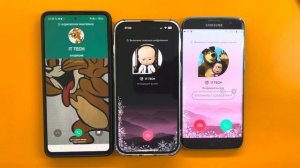 Incoming Call vs WhatsApp vs TeleGuard IPhone 14 Pro/Samsung Galaxy A51/S7