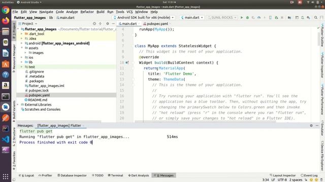 How to add image in flutter applications Tutorial  Part #3