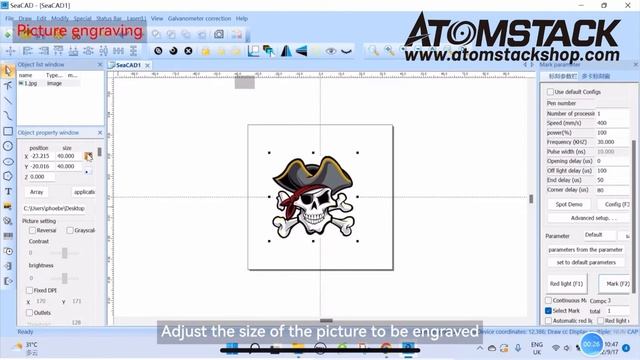 How to install software to connect Atomstack M4 and use it.