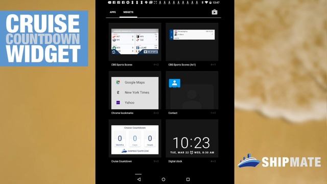 Ship Mate Tutorial #3: Cruise Countdown Widget (Android)