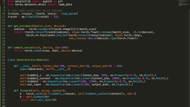 Machine Learning | Conditional Generative Adversarial Nets in 100 lines of PyTorch code