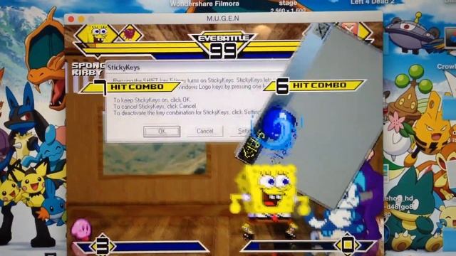 Mugen 4v4 Spongebob Kirby Marion and sonic vs stickykeys dialog box tinky winky and kung fu man смотреть онлайн