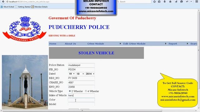 Crime Management System - ASP.NET with C# Project смотреть онлайн