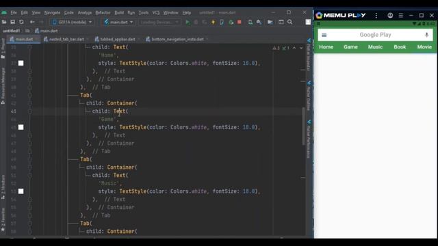 Flutter Tutorials - Flutter Nested Tabs |NESTED TABBAR IN FLUTTER