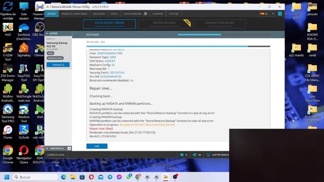 REPARAR IMEI A22 5G (A226BR) BINARIO 5 ANDROID 13 BY CHIMERA смотреть онлайн