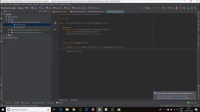 Android Studio - Intents to switch activities and pass data between them! смотреть онлайн