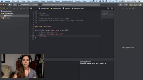 Writing C++ code in Xcode