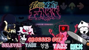 Crossed Out But it Sel, Tabi, Ruv & Other Vs Hex, Taki, Nikku & Other| FNF Indie Cross Cover