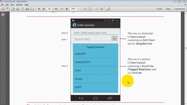 Android App Development Fundamentals: Twitter Searches API GUI Overview