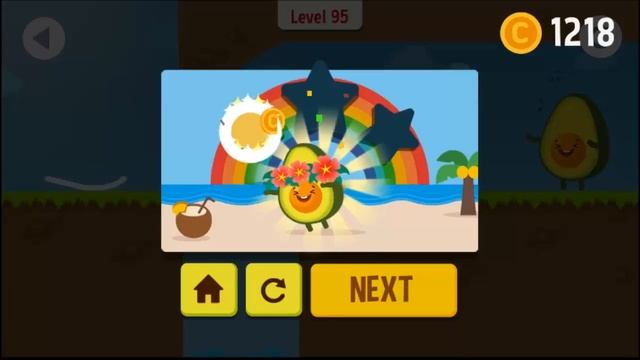 Where's My Avocado? Draw lines Level 91-100 Walkthrough смотреть онлайн