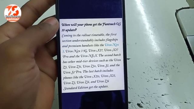 Vivo v17 Android 10.0 And Q Roll-out New Update 2020 / By Technical Salman
