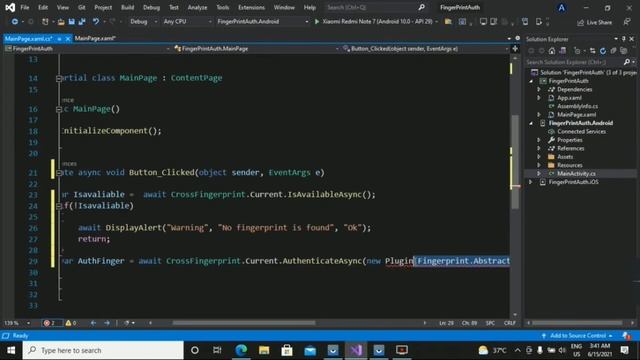 Fingerprint Authentication in Xamarin Forms | C# | Android Device смотреть онлайн