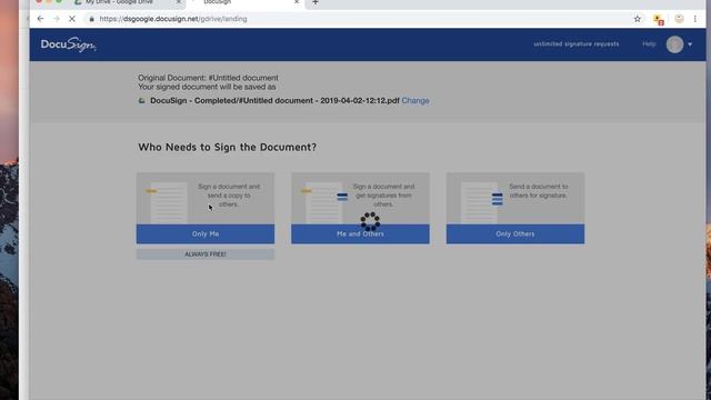 DocuSign for Google Drive Send by email flow смотреть онлайн