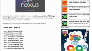 Free Download Firmware and Stock ROM Nexus Mobile All Tipe