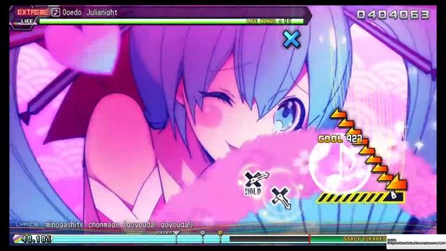 Hatsune Miku Project DIVA Future Tone: Ohedo Julia Night Ex Perfect [9*] смотреть онлайн