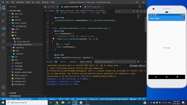 Flutter widget Series #5 | Timer() - Splash screen in Flutter