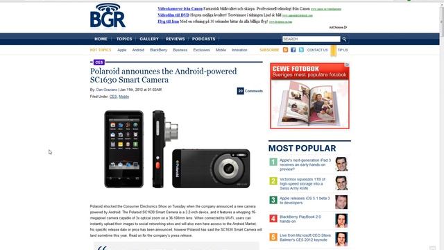 Polaroid SC1630 16MP Smart Camera Running Android Instant WiFi Upload Pictures! смотреть онлайн