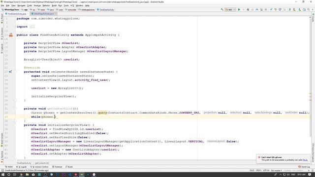 Make an Android App Like WHATSAPP - #4 - Getting Contact List смотреть онлайн