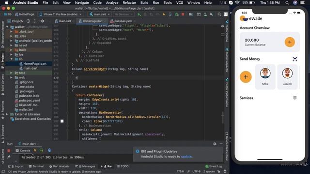 Flutter tutorial Wallet App | Flutter ui speed code | flutter tutorial