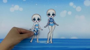 Social Network Fashion: Elsa Princess, Wednesday & Ladybug Family / DIY Paper Dolls & Crafts
