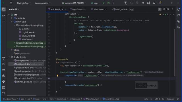 Android Studio for beginners - kotlin Jetpack Compose Navigation - Simple Login UI. смотреть онлайн