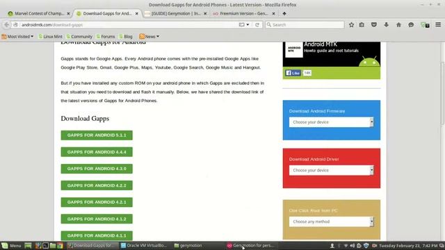 INSTALLING ANDROID 4.4.4 ON VIRTUAL BOX || GAPPS||GENYMOTION || LINUX || CONTEST OF CHAMPIONS смотреть онлайн