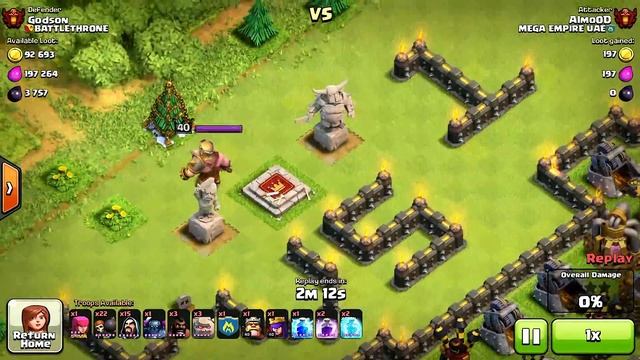 "Clash of clans 1 vs 1 Fun base Base build" (Challenge me!) смотреть онлайн