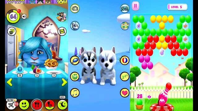 My Talking Tom Vs Talking Husky Dog Vs Sophia - My Little Sis || Android Gameplay HD смотреть онлайн