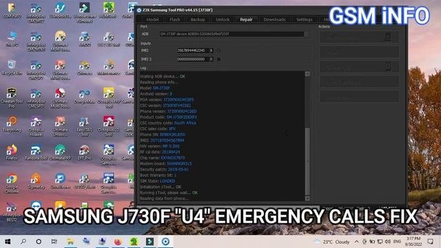 Samsung J730F [J7 Pro] ''U4'' Android '9' 2019  Emergency Calls Problem Fix by Patch CERT With Z3X