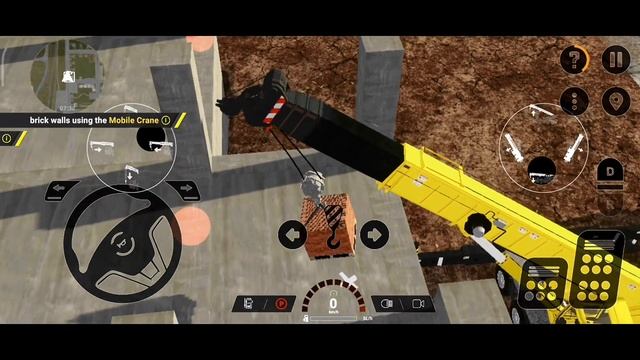 Build the roof using the Mobile Crane | Heavy Machines & Construction Gameplay смотреть онлайн