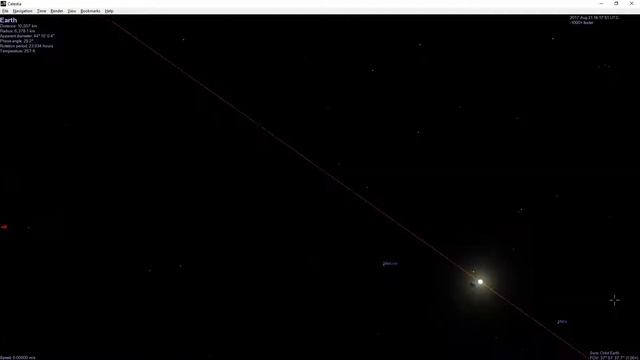 Eclipse 2017-08-21 Simulation in Celestia смотреть онлайн