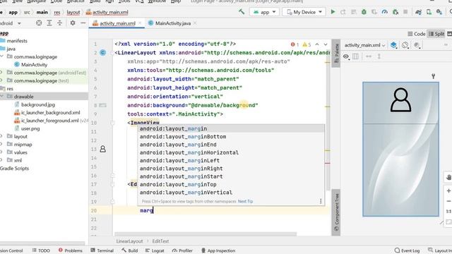 How to Create Simple Login Form in Android Studio | Lecture # 10 | Coding With Nida