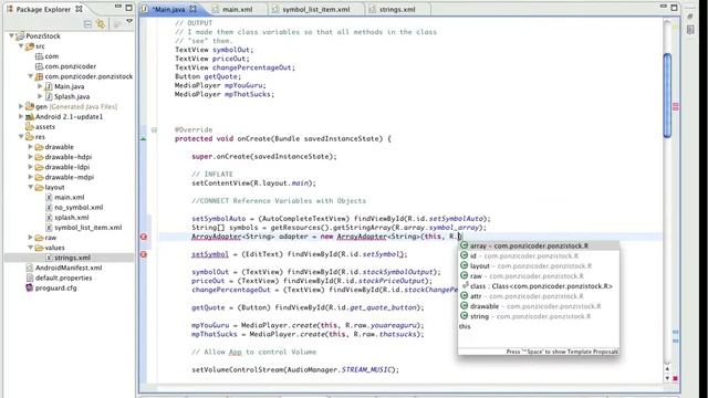 Android Tutorials: Learn by Doing 5.1 - Creating an AutoCompleteTextView (Java Part) смотреть онлайн