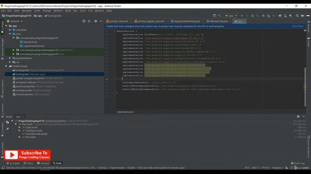 How to make Chat App using Android Studio #Part 3 | Prego Coding Classes